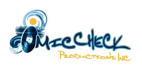 Mic Check Productions inc logo a music production company in Los Angeles and Chicago.